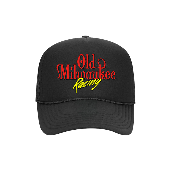 RACING BLACK TRUCKER HAT
