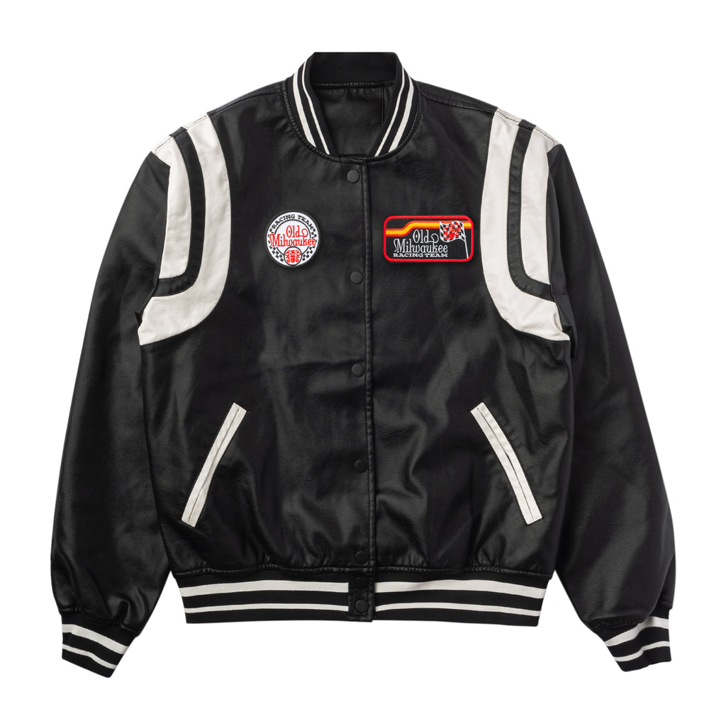 Pu Leather Baseball Jacket, Pu Leather Racing Jackets