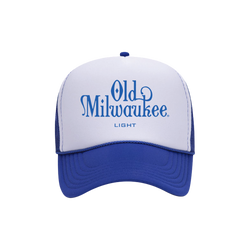 OLD MILWAUKEE LIGHT ROYAL/WHITE TRUCKER HAT