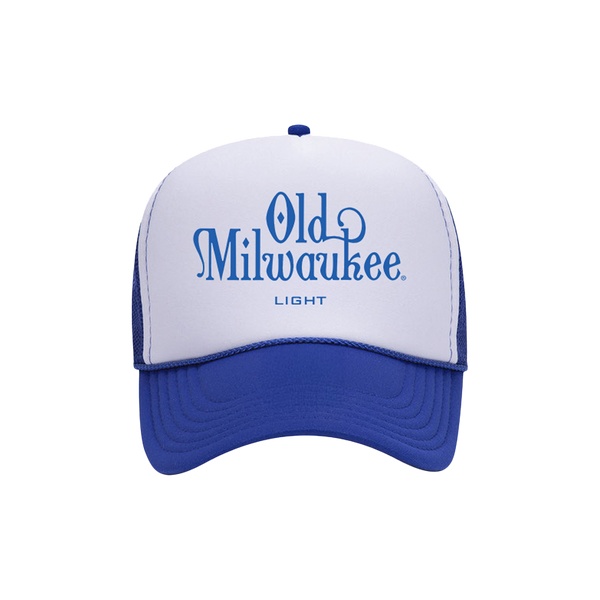 OLD MILWAUKEE LIGHT ROYAL/WHITE TRUCKER HAT